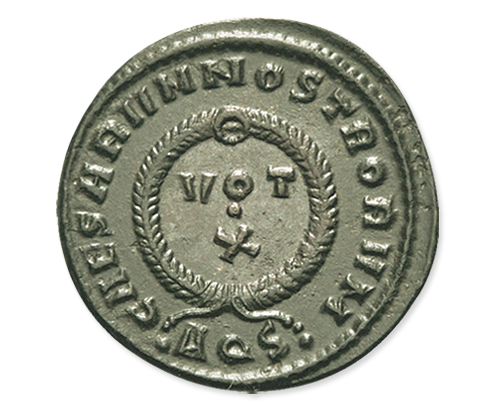 Follis of Crispus, back
