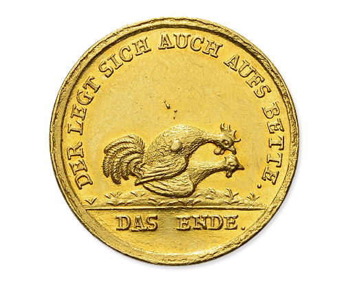 Cosel-Dukat aus der Zeit Augusts des Starken, Rückseite